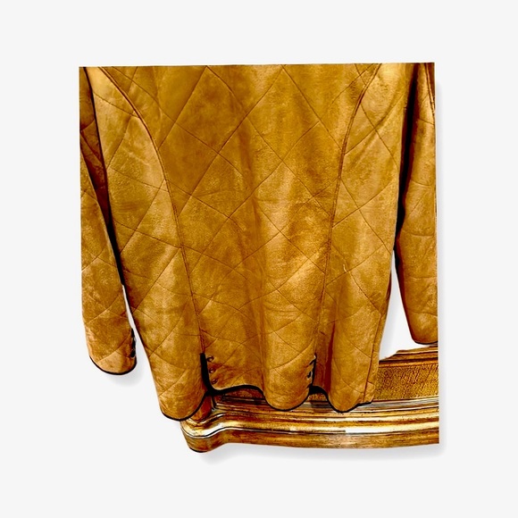 ORVIS Womrn’s faux suede coat with brown fur lining - Picture 4 of 7